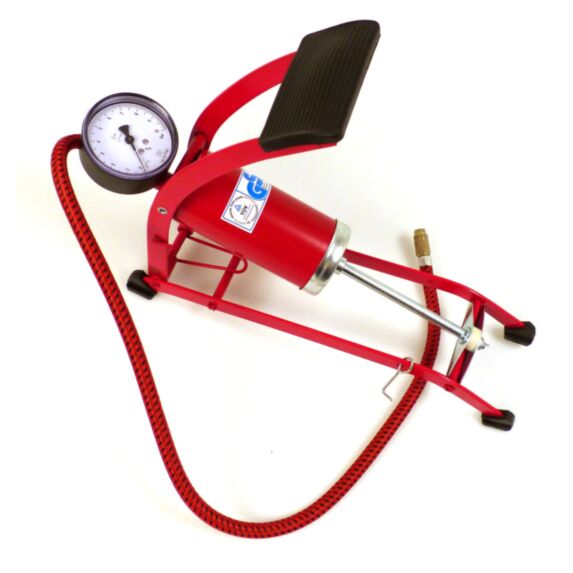 Pompe à pied manomètre homologué - PRECISION-STEEL