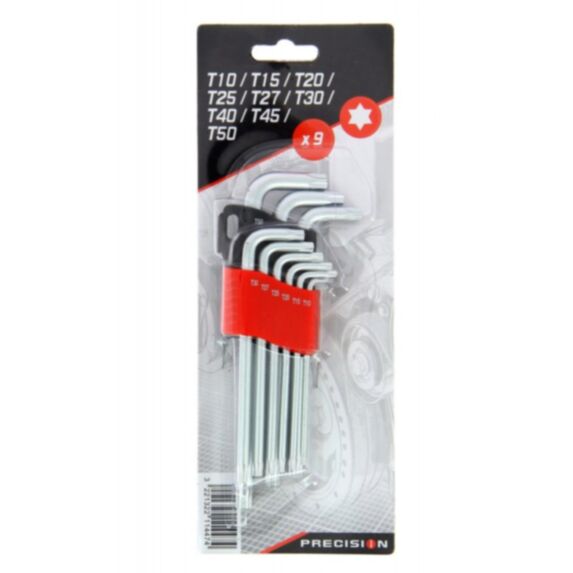 9 clés étoiles coudées T10 à T50 - PRECISION STEEL