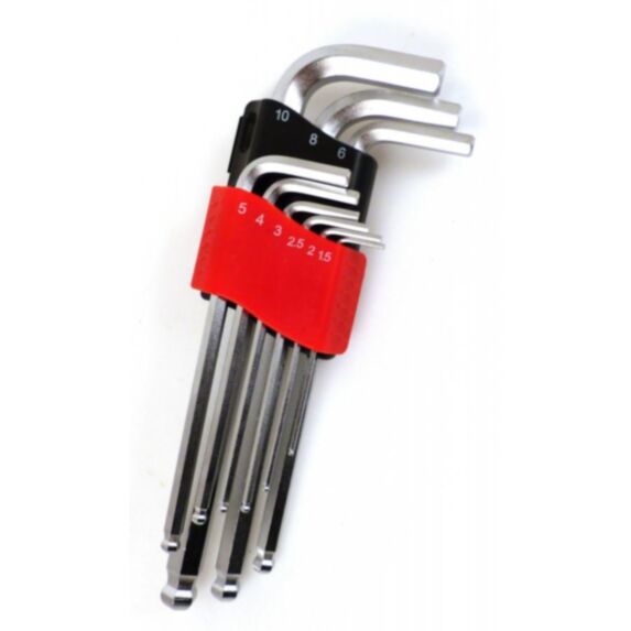 9 clés hexagonales 1,5 à 10 mm - PRECISION STEEL