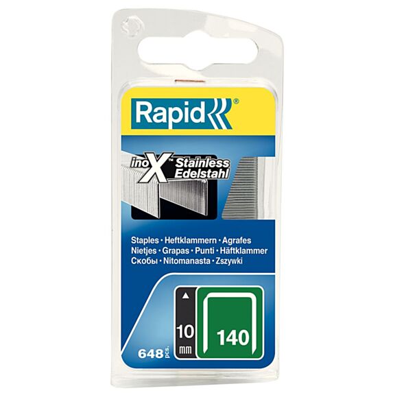 Agrafes acier inoxydable en fil plat n° 140/10 mm de RAPID