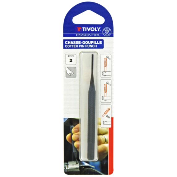 Chasse goupille acier zingué Ø2 mm - TIVOLY
