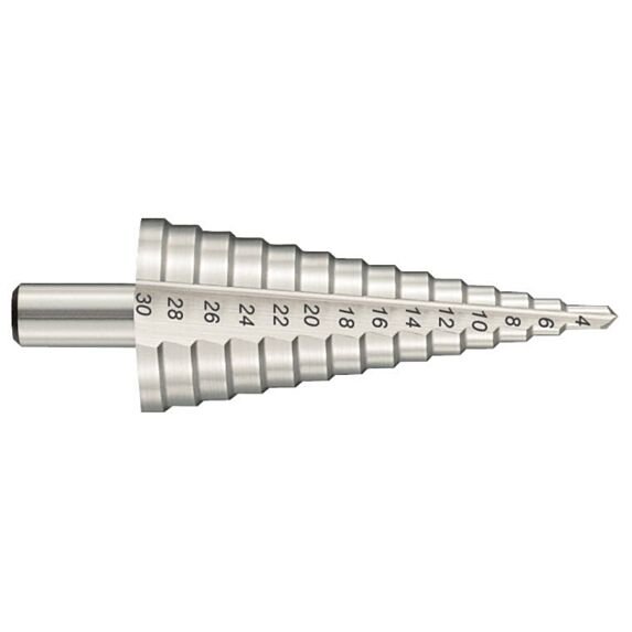 Foret hss conique étagé goujures droites ø4>20