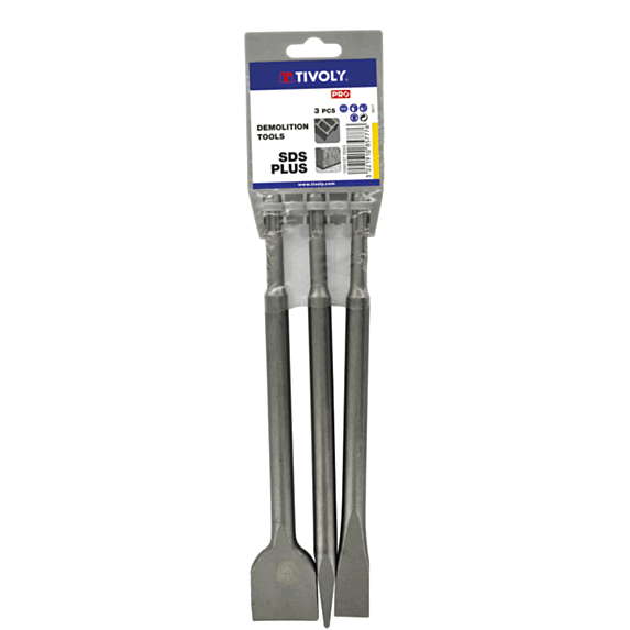 Lot de 3 burins SDS + 250 mm - TIVOLY