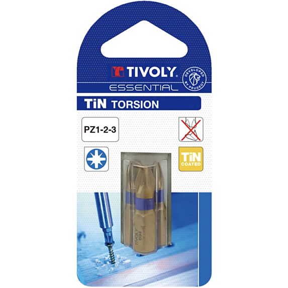 3 embouts de vissage Z1-2-3 torsion 25 mm - TIVOLY