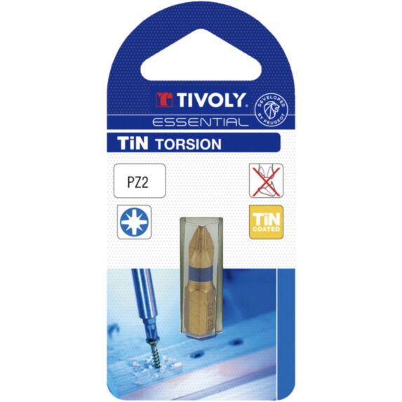 Embouts de vissage PZ2 torsion 25 mm - TIVOLY