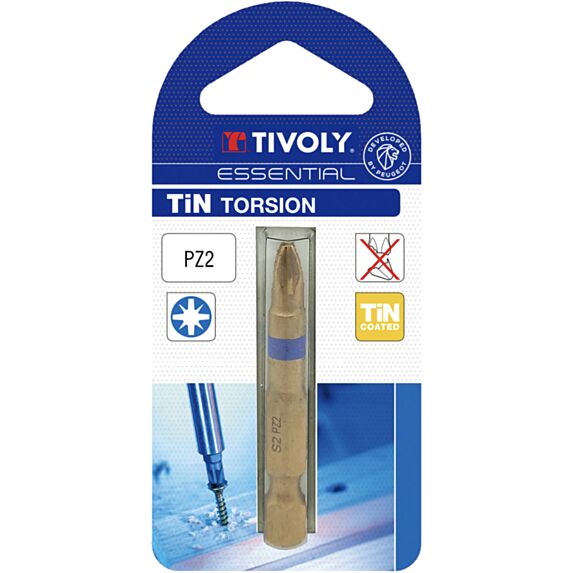 Embout de vissage PZ2 torsion 50 mm - TIVOLY