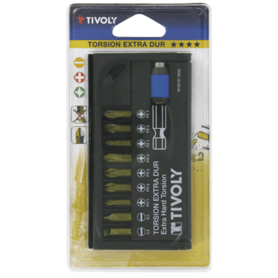 lot d'embouts de vissage 10 pièces extra dur - TIVOLY