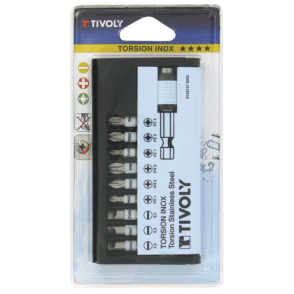 lot d'embouts de vissage inox 10 pièces - TIVOLY