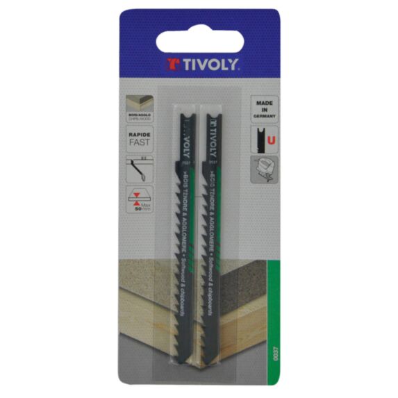 2 lames scie sauteuse U bois tendre/aggloméré EP 5-50 - TIVOLY