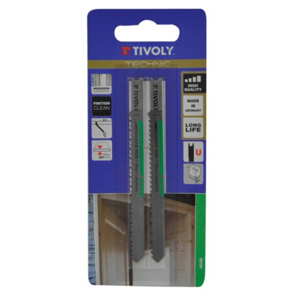 2 lames scie sauteuse U bois TIVOLY