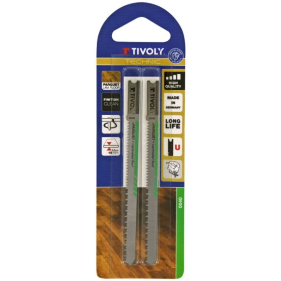2 lames scie sauteuse U bois parquet EP1.5-15 - TIVOLY