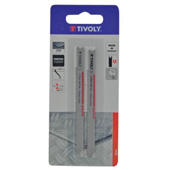 2 lames scie sauteuse U Métal EP2-10 TIVOLY