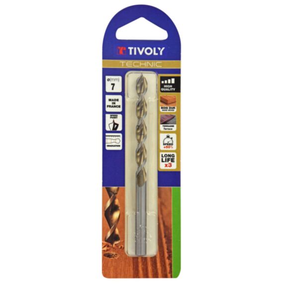 Foret bois 3 pointes Technic Ø7 mm - TIVOLY