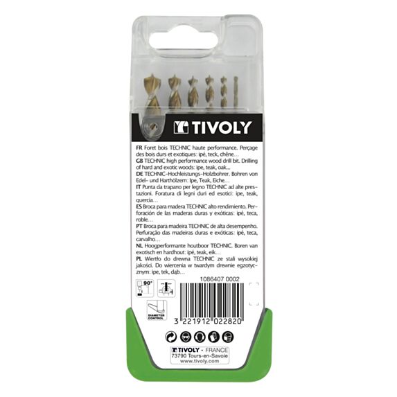 Coffret 5 forets bois Technic TIVOLY