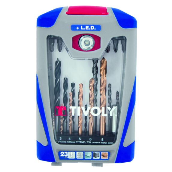 Mallette 24 pièces mixte forets + embouts vissage - TIVOLY
