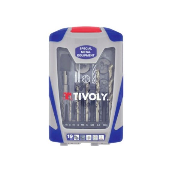 Coffret tarauds/filières 19 pièces - TIVOLY