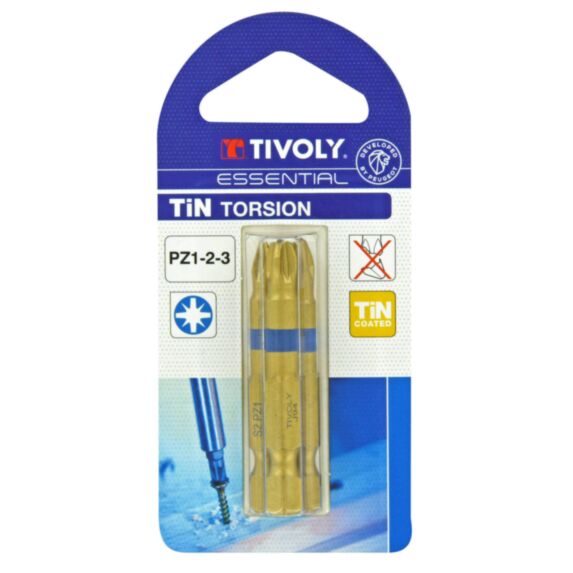 Embout de vissage PZ1.2.3 torsion 50 mm - TIVOLY