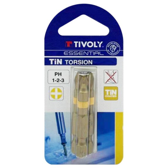 Embout de vissage PH1.2.3 torsion 50 mm - TIVOLY