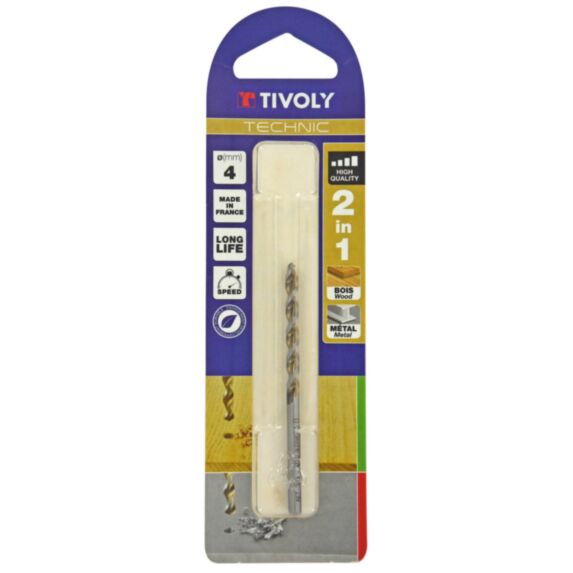 Foret bois/métaux Ø4 mm - TIVOLY