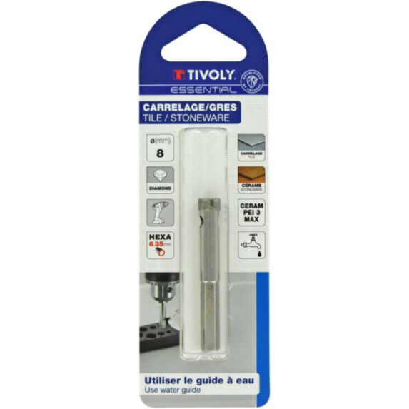 Foret diamant à eau Ø8 mm - TIVOLY