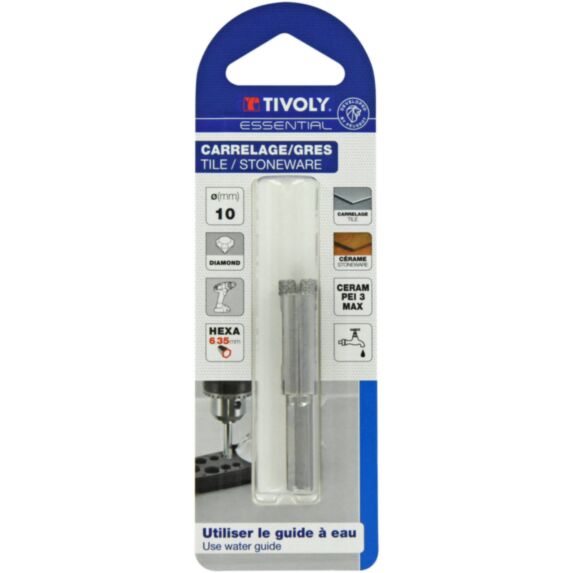 Foret diamant à eau Ø10 mm - TIVOLY