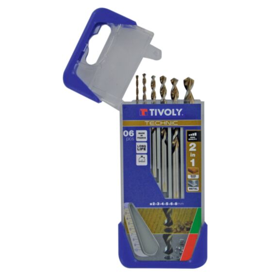 Coffret 6 forets Bois-métal - TIVOLY