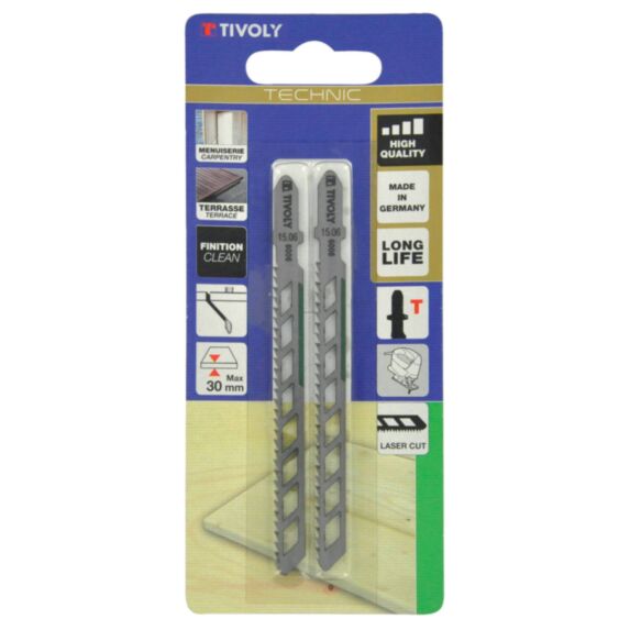 Lame de scie sauteuse T pour bois dur massif 100 mm- TIVOLY