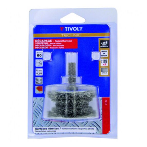 Brosse TIVOLY étagée Ø60mm - TIVOLY