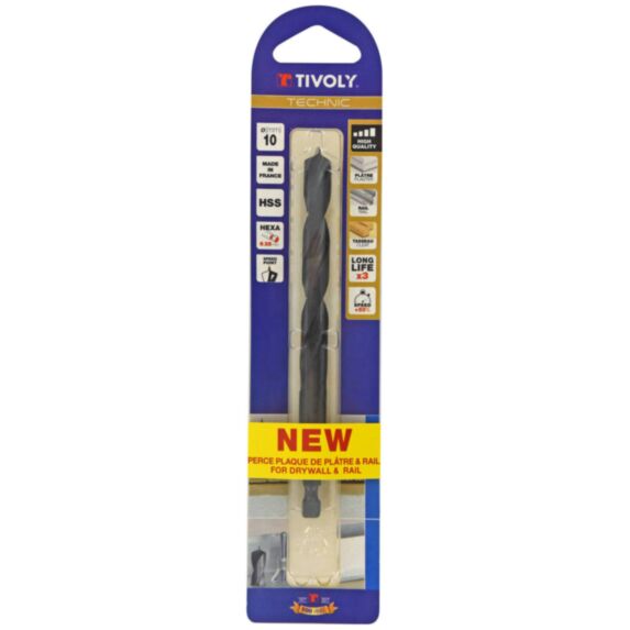 Foret HSS plaque de plâtre Ø10 mm - TIVOLY