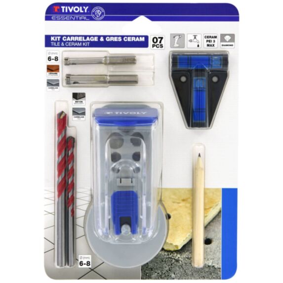 Kit de perçage pour carrelage en grès cérame - TIVOLY