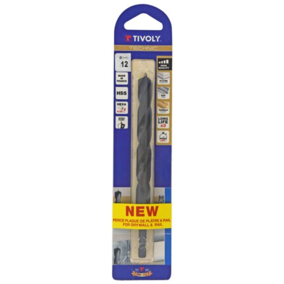 Foret HSS plaque de plâtre Ø12 mm - TIVOLY