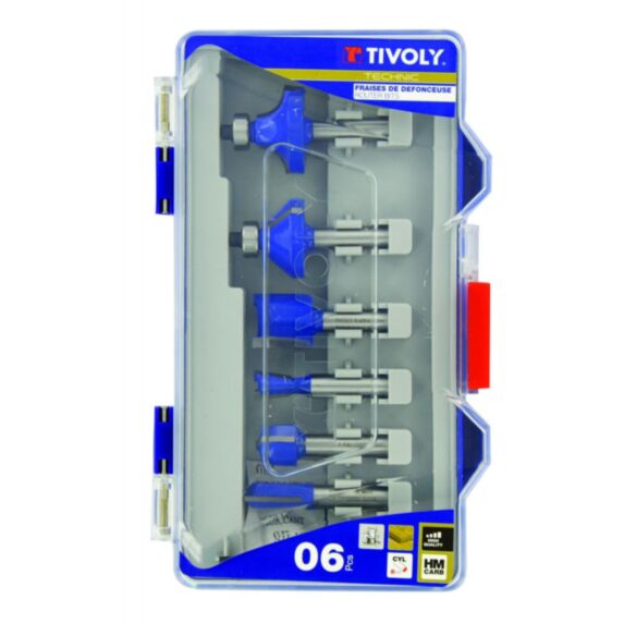 6 fraises défonceuse mixte 8mm - TIVOLY