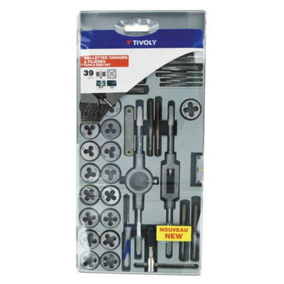 Coffret de tarauds/filières, 39 pièces - TIVOLY