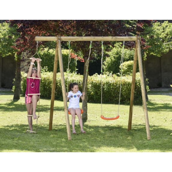 Portique bois tiridou 2,30m 3 agrès - TRIGANO