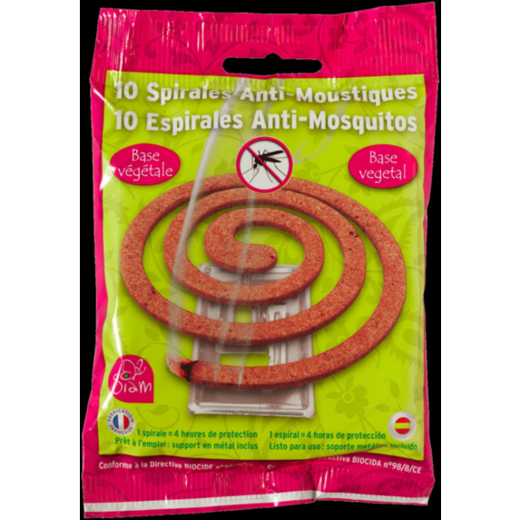10 SPIRALES ANTI-MOUSTIQUES 100% NATUREL (Pyréthrine)