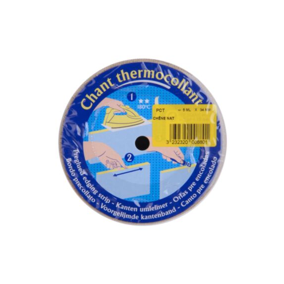 Bande de chant mélaminée thermocollant  5 ml x 23 mm hêtre naturel - SPTD