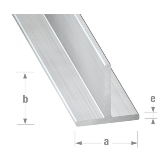 Té alu brut 20 x 20 x 1,5 mm 2m - CQFD