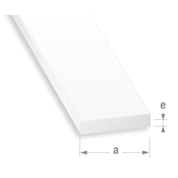 Profilé plat PVC blanc 19 x 3 mm 1m - CQFD