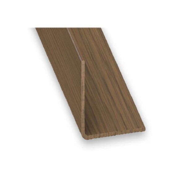 Cornière PVC noyer 20 x 20 mm/2m - CQFD