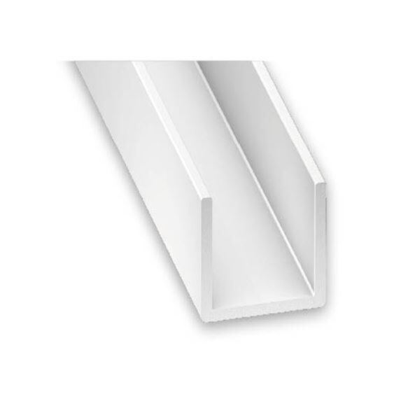 U PVC 10x18x10x1mm 1m Blanc - CQFD