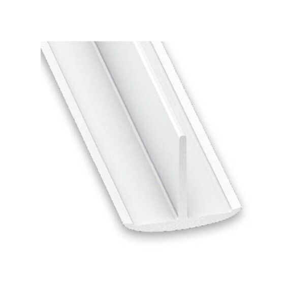 Profilé T PVC 25x18mm 2m Blanc - CQFD
