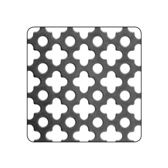 Tôle acier perf. trèfle 1mm-500x250 - CQFD