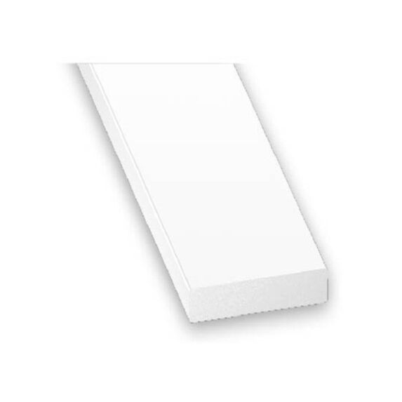 Plat PVC 30x5mm 1m Blanc