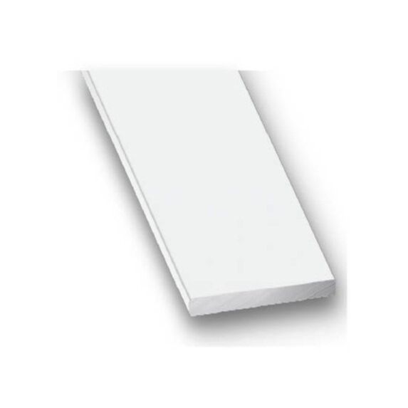 Plat Aluminium 30x2mm 1m Laqué Blanc