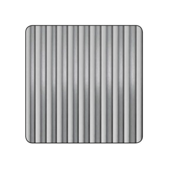 Tôle alu ondulé inc-500x500 mm