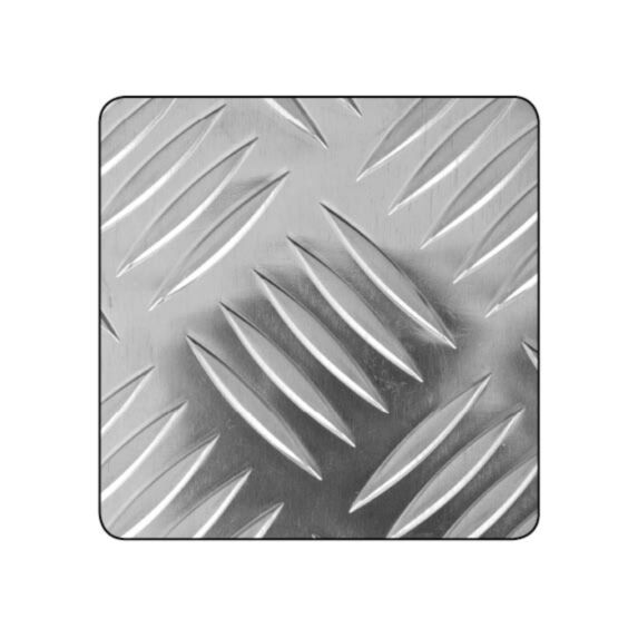 Tôle alu damier brut 500x500mm