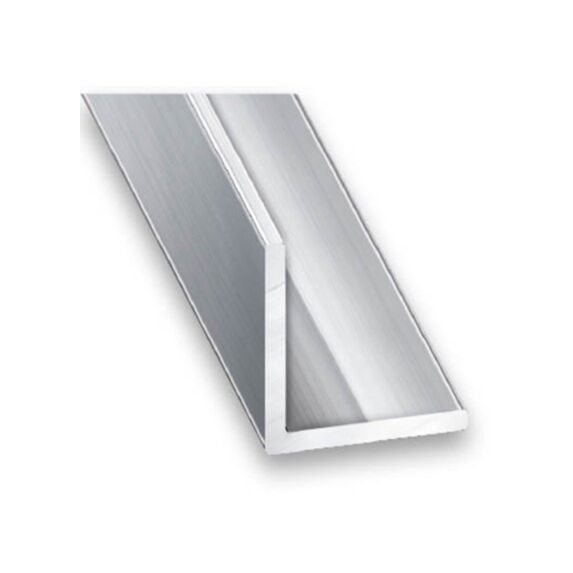 Cornière Aluminium Anodisé 15x15x1,5mm 2m Argent Brillant - CQFD