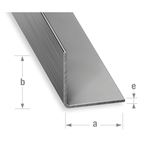 Cornière PVC inox 20 x 20 mm 2m - CQFD