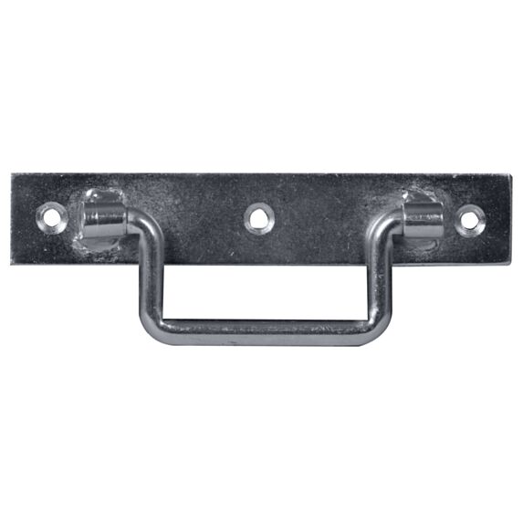 Poignee sur platine 160mm ac. zing.