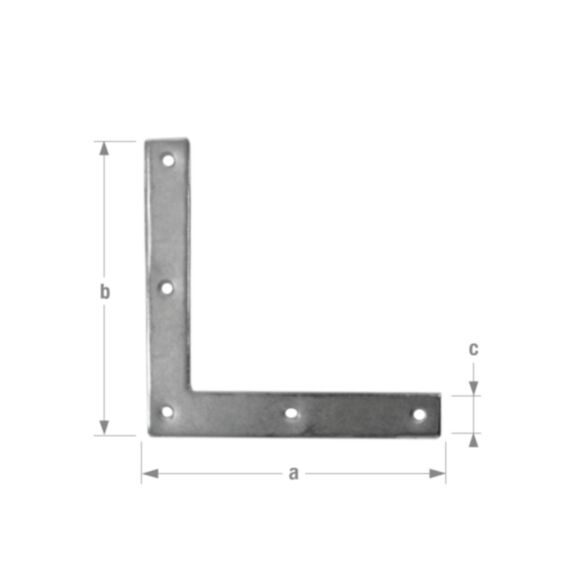 Platine d'angle 200 x 200 x 30 mm - CQFD
